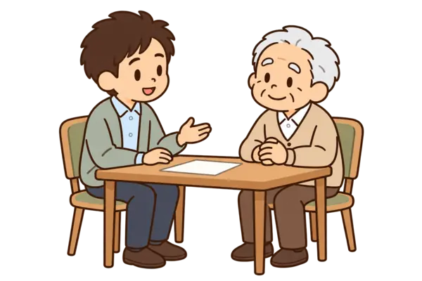 家族と葬儀について相談する人